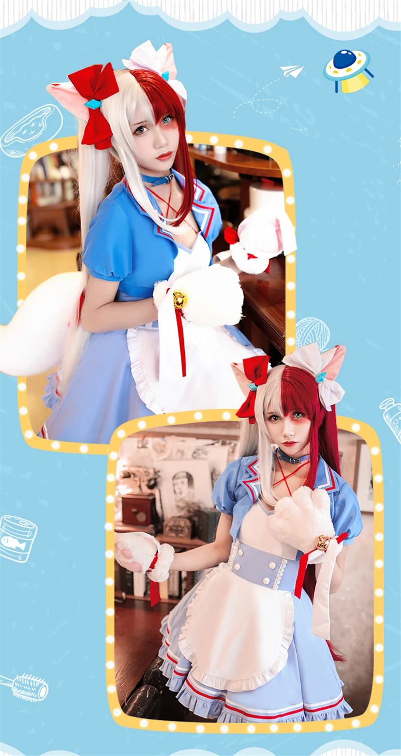 Мой герой Кофе магазин маленького героя Todoroki шото кафе горничной женский косплэй костюм Кошечка женские модельные туфли