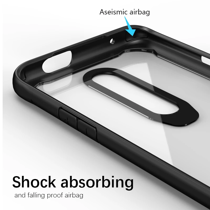 Чехол для Oneplus 7 Pro роскошный мягкий ТПУ + ПК ударопрочный Прозрачный чехол One plus 7Pro