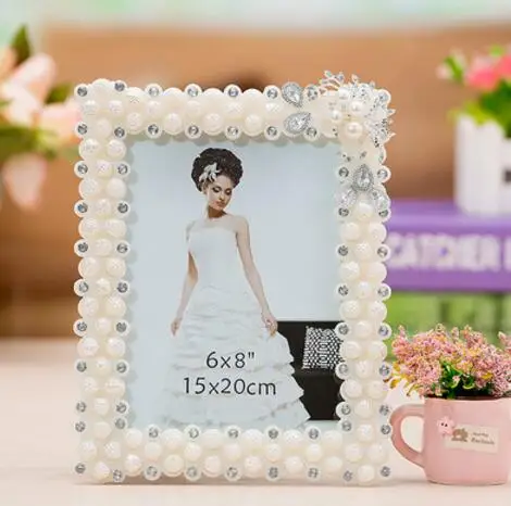 Jade white SUFEILE фоторамка ремесла 6x8 дюймов слоновая кость белая акриловая Семья/рамка свадебной фотографии HD стеклянная декоративная фоторамка D30 - Цвет: Jade white