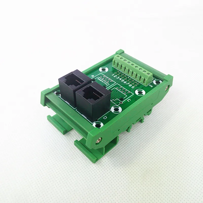 Модуль RJ45 с din рейкой разъем 8P8C 2 сторонняя шина Клеммная колодка разъем.|terminal