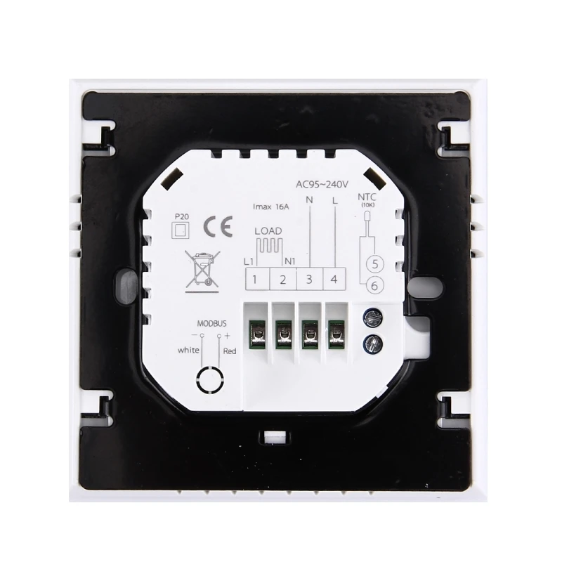 Программируемый электронный термостат для теплого пола с сенсорным ЖК дисплеем