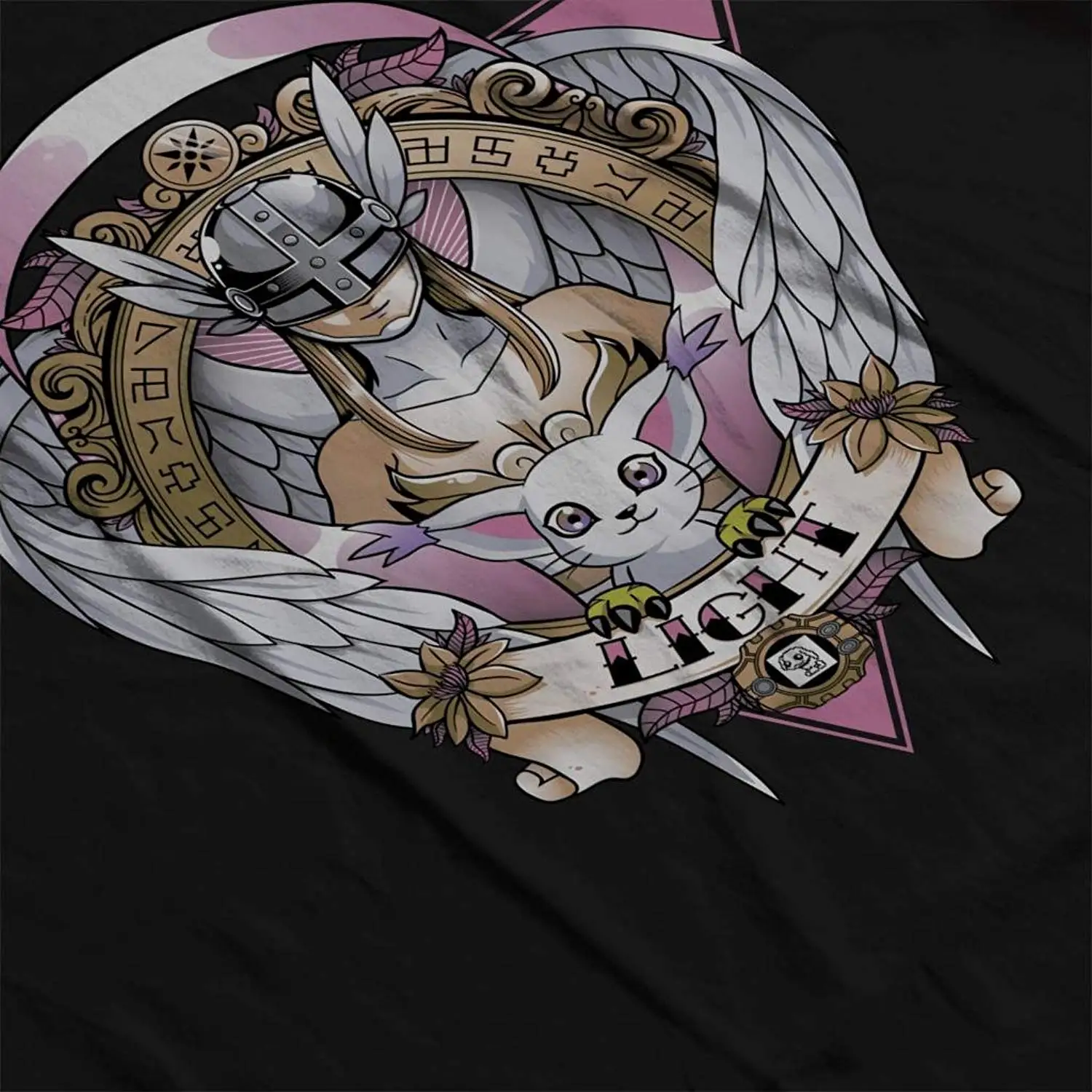 Свет Gatomon Angewomon Digimon Для мужчин футболка с мультяшным принтом Футболка с коротким рукавом