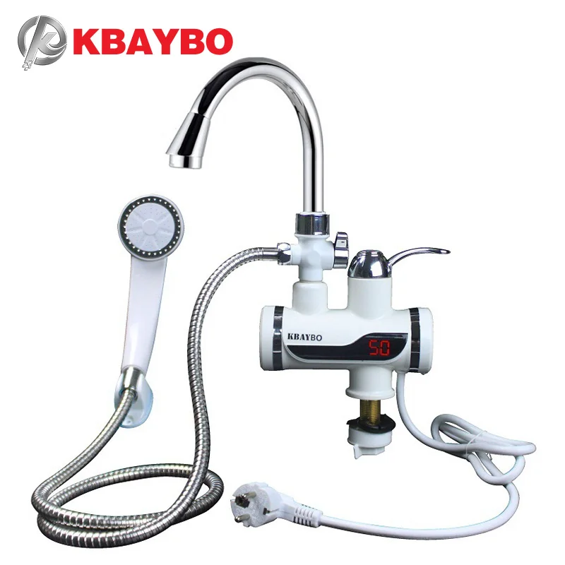 Электрический кухонный водонагреватель 3000 Вт для ванной комнаты мгновенный