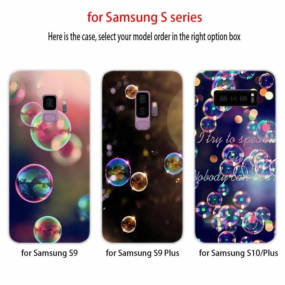 Чехол для телефона с рисунком Samsung Galaxy S8 S9 S10 S20 S21 Plus Cover S10E S7 Edge Uitra bolle di sapone