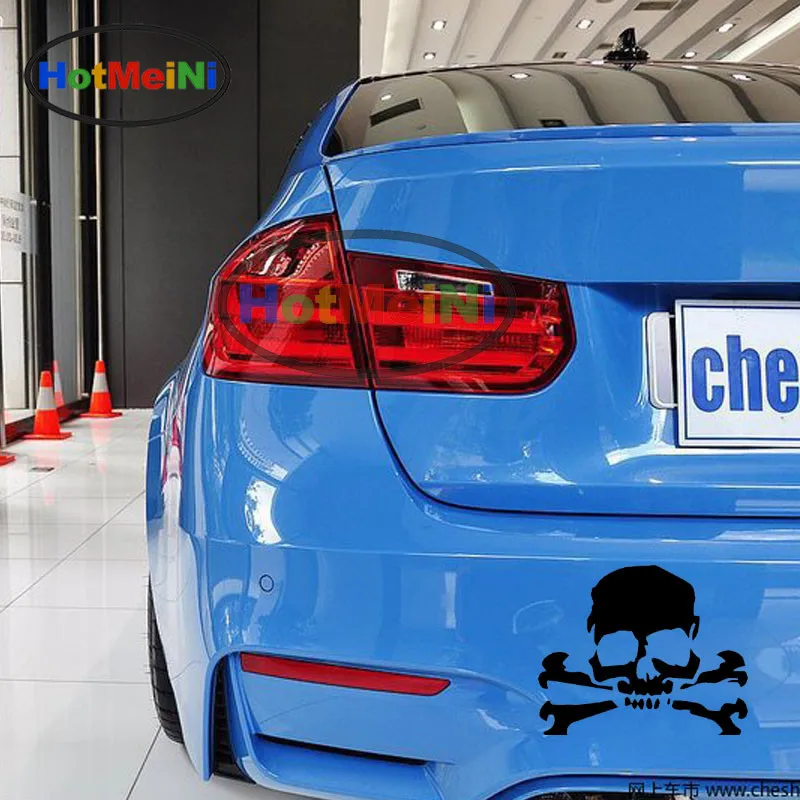 Hotmeini 12.7*10.5 см автомобиля Стикеры S Череп Креста кости пират мультфильм JDM окна