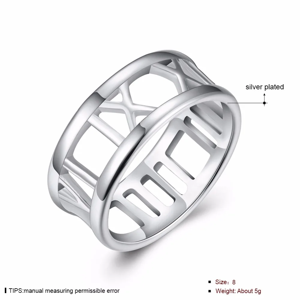 Оптом тонкая с серебряным покрытием кольцо ювелирные изделия Модные серебряные