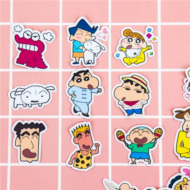 

46pcs Creative cute Self-made Crayon Shinchan 2 scrapbooking stickers/decorative sticker /DIY craft photo albums/paper stickers
