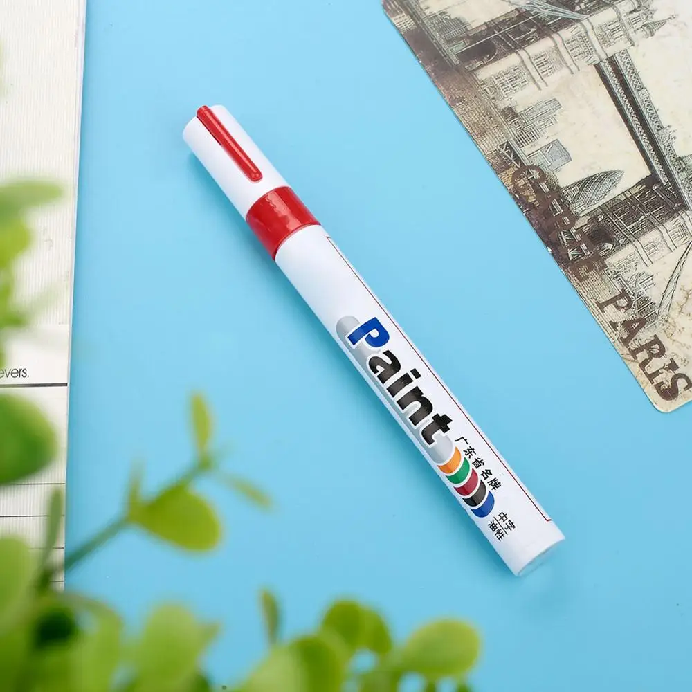 

10 Colors Waterproof Pen Car Tyre Tire Tread CD Metal Permanent Paint Markers Graffiti Oily Marker Pen Marcador Caneta Stationer