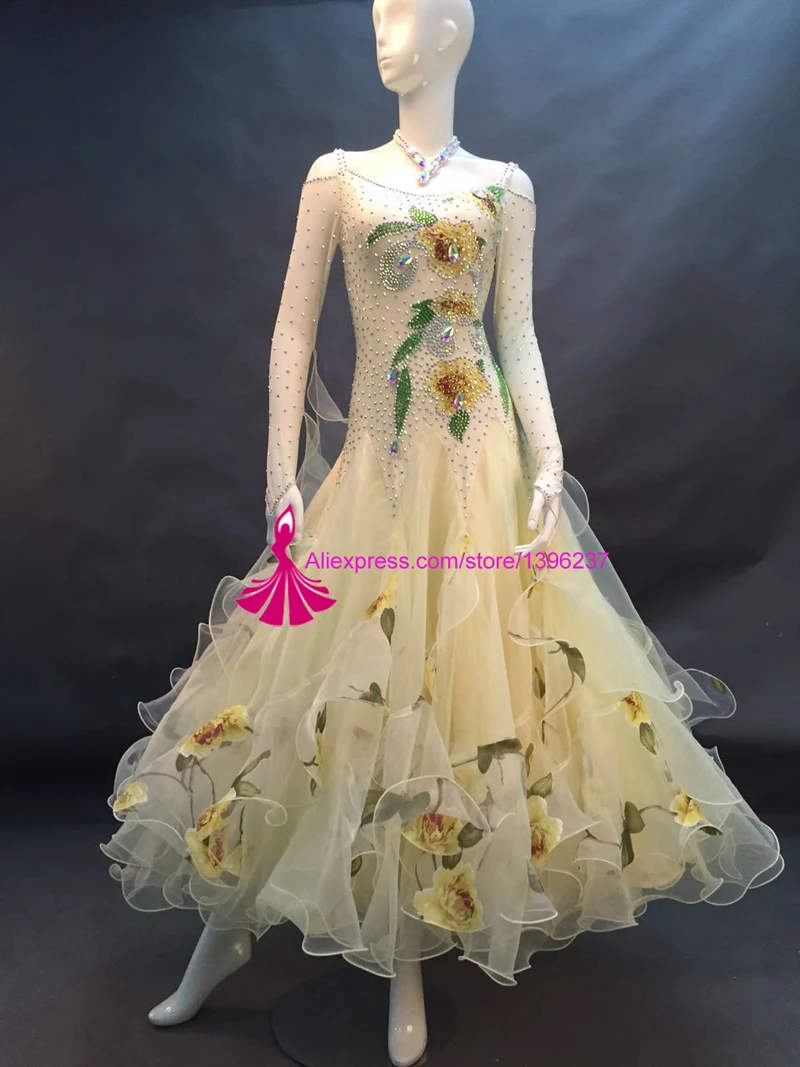 Стандартный бальные танцы платья для женщин 2021 Новый высокое качество Фламенко