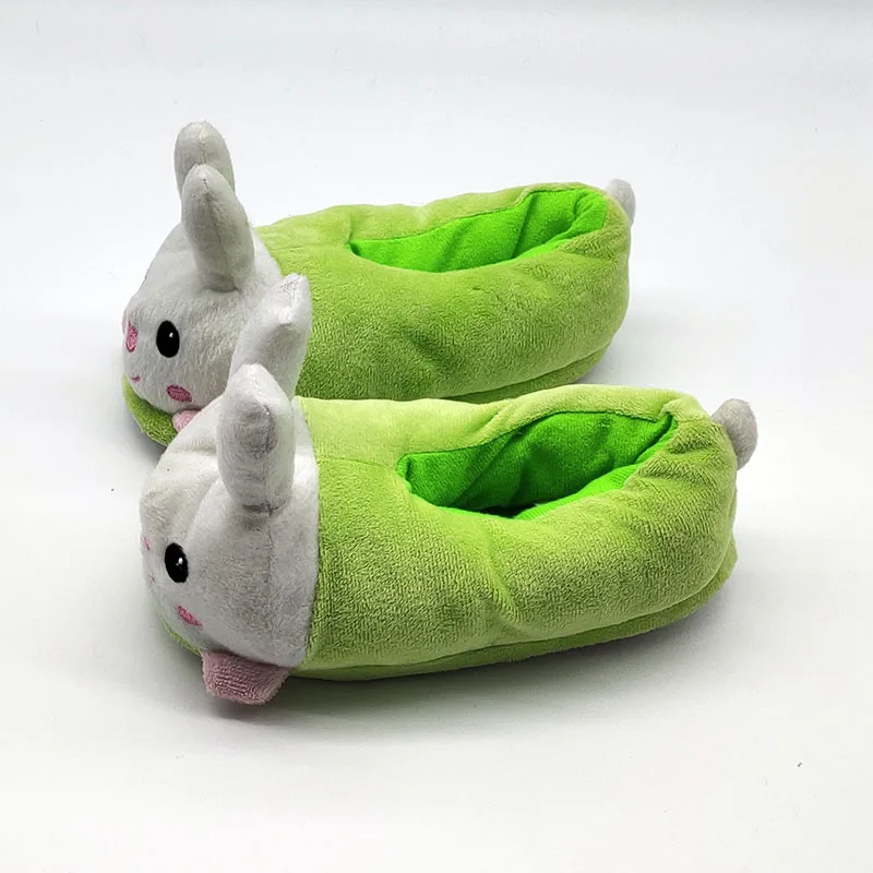 Rabbit  Cute Animal Slipper For Women Girls Fashion Kawaii Fluffy Winter Warm Slippers Woman Cartoon House Slippers Funny Shoes