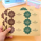 Ручная работа, 120 шт., 4 цвета, клейкие стикеры s, крафт-этикетки, стикеры, диаметр 4*4 см для самостоятельного изготовления, подарочные бирки для тортов и конфет