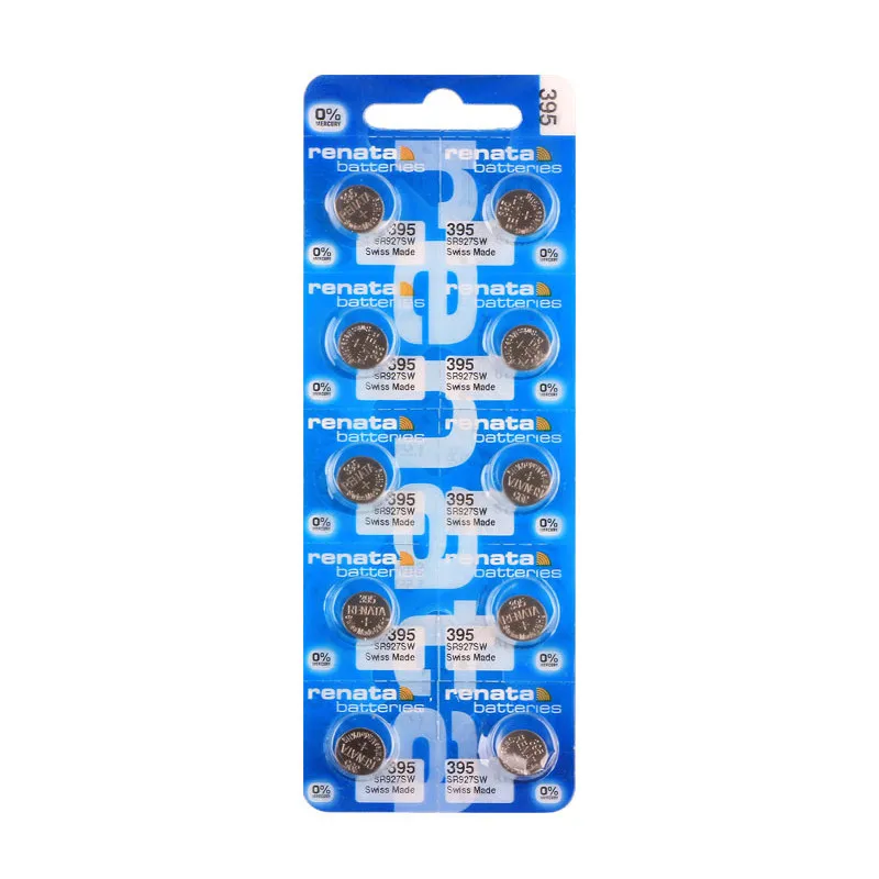 10 шт./упак. Фирменная Новинка Рената Длительное Действие 395 SR927SW LR57 LR927 AG7 часы