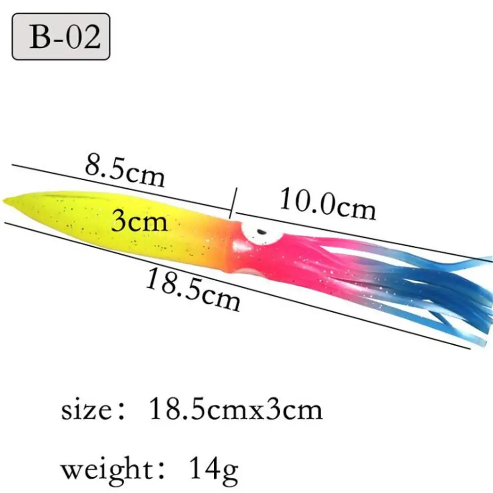 DSstyles 18cm14g Осьминог Мягкая красочная наживка для морской пресной воды | Спорт и