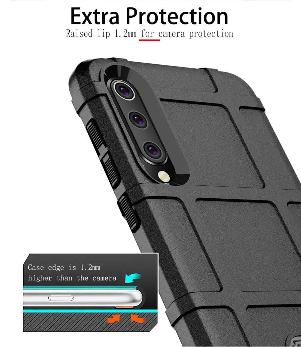 Армированный противоударный чехол для Xiaomi Mi 9 SE 9SE из углеродного волокна с