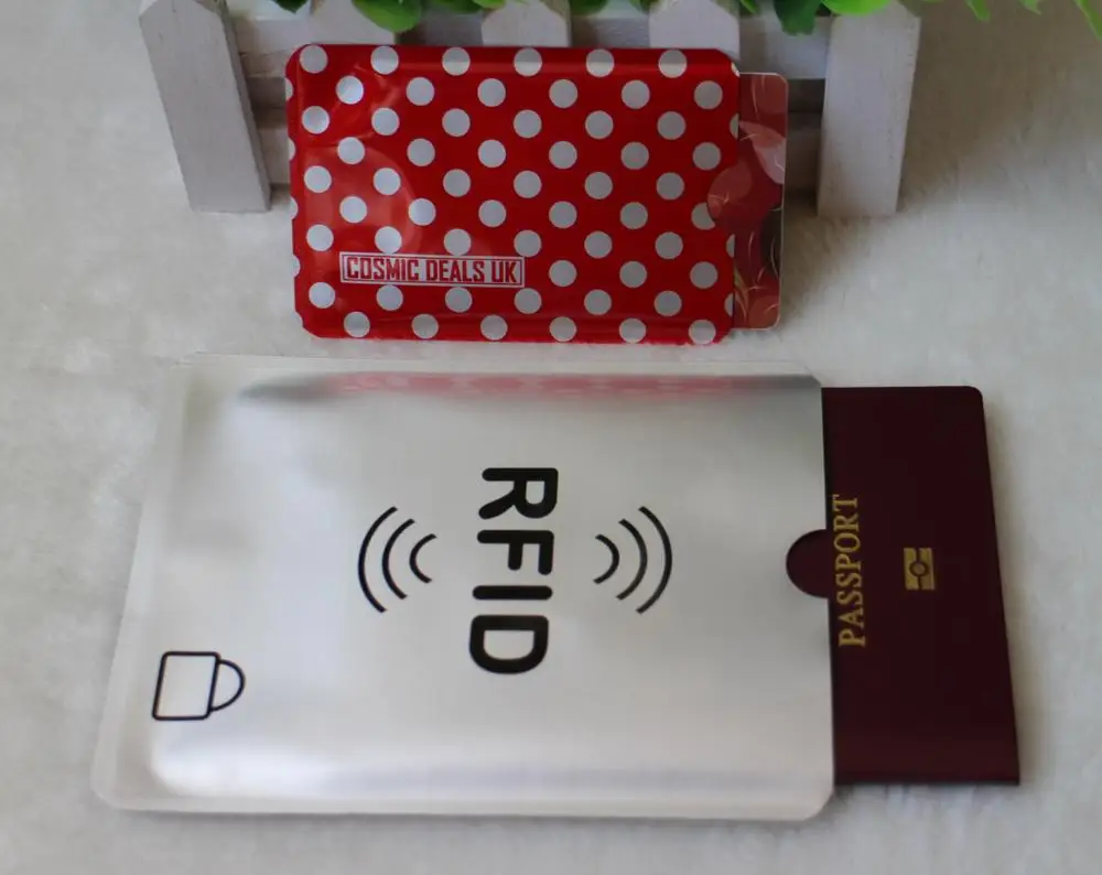 12 шт. защита для карт в горошек от кражи RFID Блокировка рукава алюминиевый