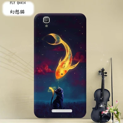 Новое поступление чехол для Fly iq4414 Цветной рисунок жесткий роспись iq4414|case for fly|case