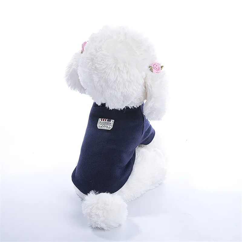 Уютная домашняя собака одежда для маленьких собак осенний Однотонный свитер со щенком Толстовка Чихуахуа йоркские мальтийские рубашки одежда для домашних собак пальто