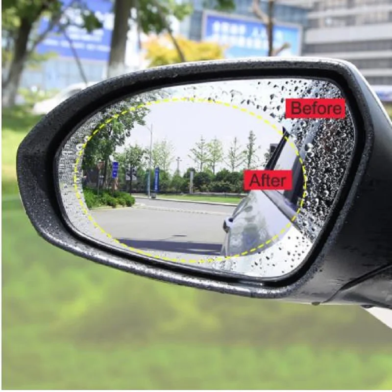 

2PCS Car Rearview Mirror Protective Film Anti Fog Window Clear Rainproof Rear View Mirror Protective Soft Film Auton Accessories