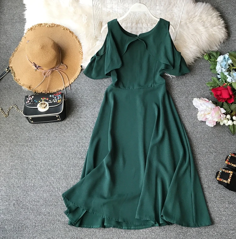 Новые летние женские смешанные твердые короткий рукав с оборками Пояс o образным