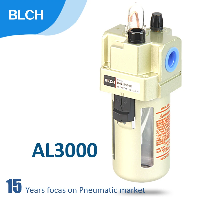 

Пневматический масляный лубрикатор BLCH AL3000 G1/4 ", модульный AL4000 G1/2", для воздушной линии, лубрикатор AL5000, 1 ", масляный туман, пресс-лубрикатор