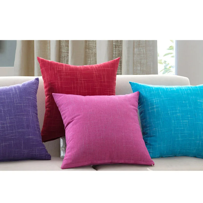 Декоративный чехол для подушки 45x45 см хлопковые льняные наволочки винтажные