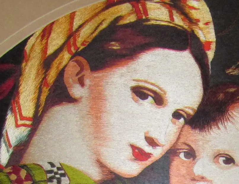Madonna of the Chair Chinese handmade silk embroidery painting wall decor Suzhou Embroidery | Дом и сад