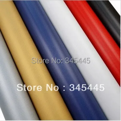 1PCS127X30CM 3D carbon fiber vinyl film/ fibre sticker (50X11.8 ) black FREESHIPPING car wrap |