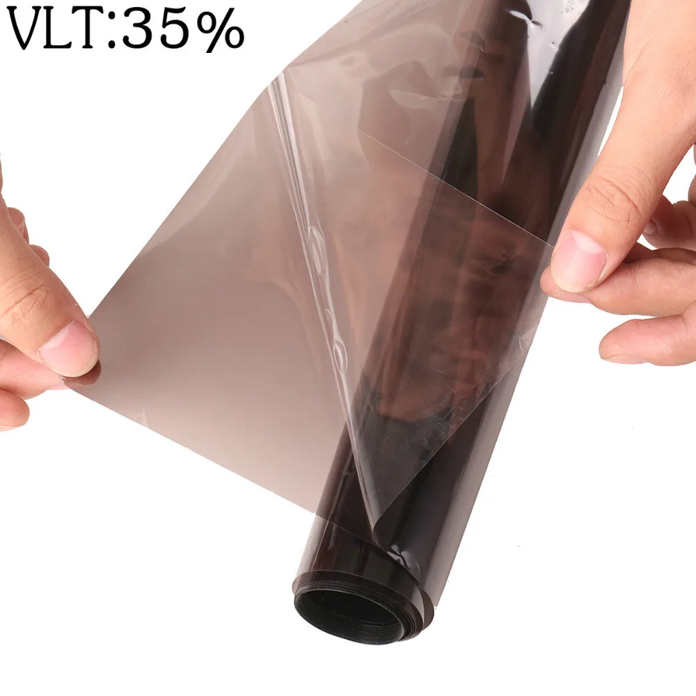 

50cmx300cm Dark Black Car Window Tint Film Glass VLT 35% Roll 1 PLY Car Auto House Commercial Solar Protection Summer