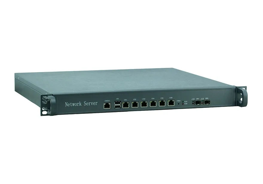 INTEL G2030 3.0Ghz 1U rack type firewall server with 6*1000M 82583v Gigabit LAN 2*SFP Support ROS/RouterOS 8G RAM 16G SSD  Компьютеры