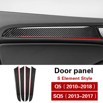 S element style Внутренняя отделка панели из углеродного волокна, накладка на панель приборной панели Copilot, наклейки для Audi Q5(2010-) SQ5(2013 - Название цвета: S element style
