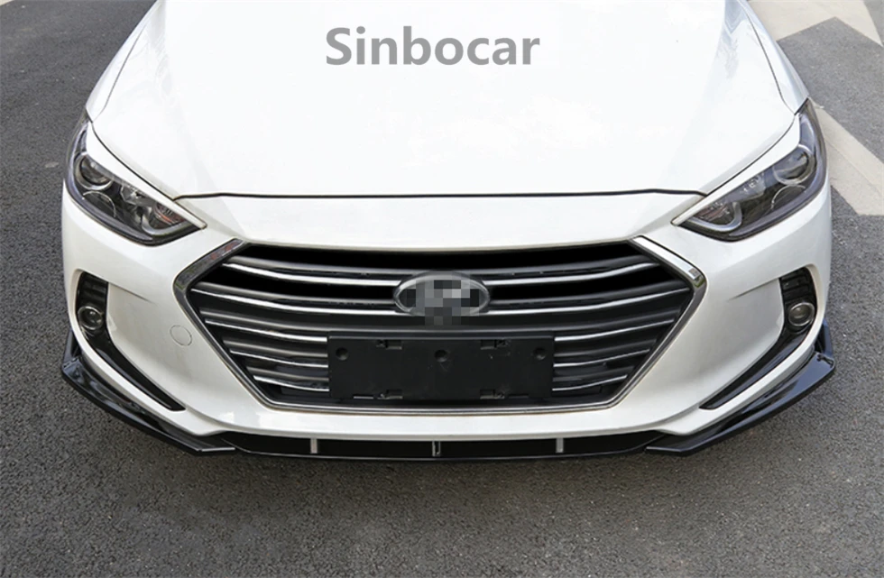 Цвет переднего бампера отделка вокруг гриля ниже фотолопата для Hyundai Elantra 2017
