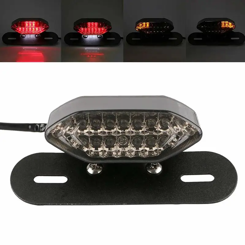 12V мотоциклов Интегрированный тормозной фонарь светильник 3 Цвет светодиодный