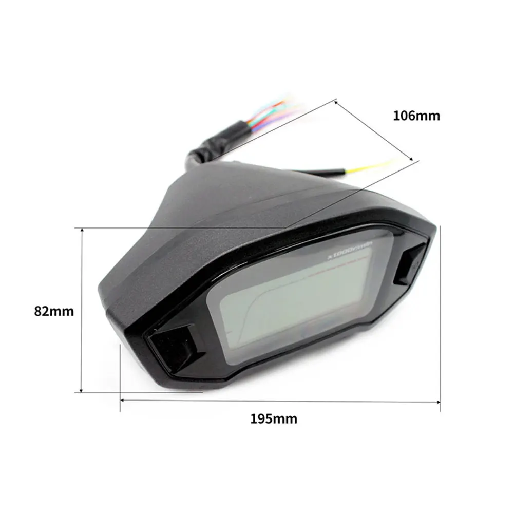 

12V Universal Motorcycle LCD Digital Speedometer Odometer Backlight Motorcycle for 2,4 Cylinders 1300r/min Odometer
