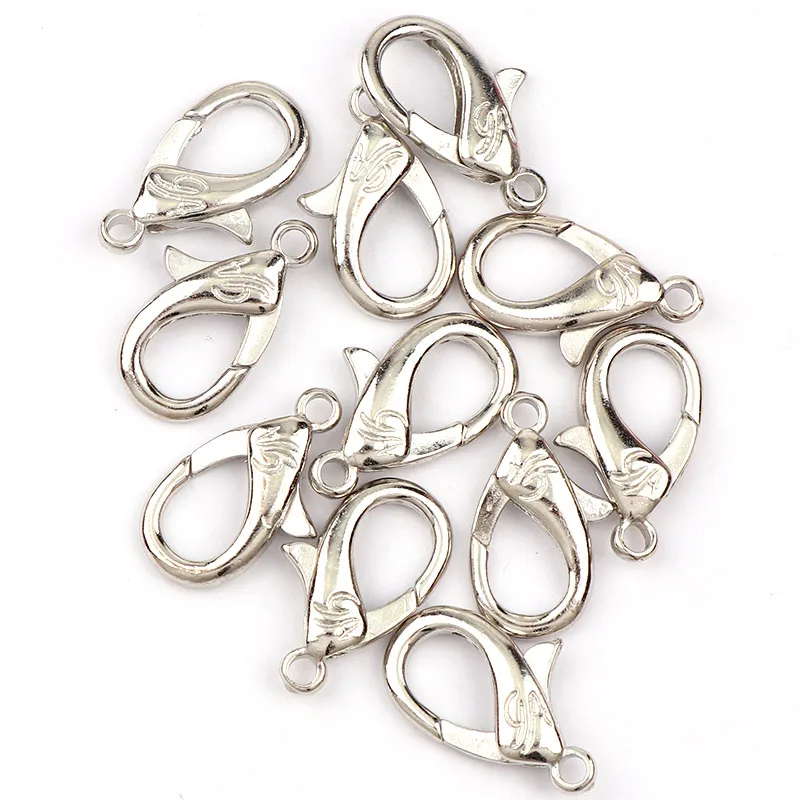 New Double-Leaf&ampShoes 20x31mm Gold&ampWhite K Lobster Clasps Hook Key Chain Components DIY Jewelry Bracelet Making Accessories |