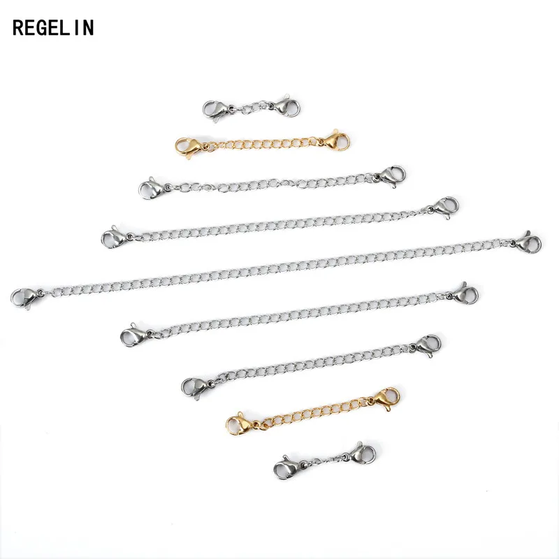 REGELIN Новинка 5 шт./лот ожерелье из нержавеющей стали удлинительная цепочка с