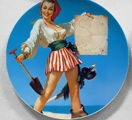 G Гил элвгрен pin-up девушки эротические постеры настенная подвесная декоративная тарелка художественное керамическое ремесло фоновое украшение Ренессанс - Цвет: G