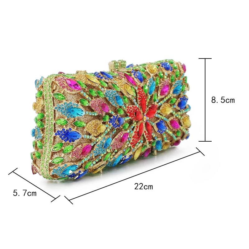 Ручной работы Модные полые Роскошные Алмаз клатч Свадебное Пром Ужин Сумочка