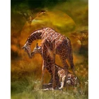 5D сделай сам, алмазная живопись, жираф, полноразмерная Алмазная вышивка, полная мозаика, вышивка крестиком, H748