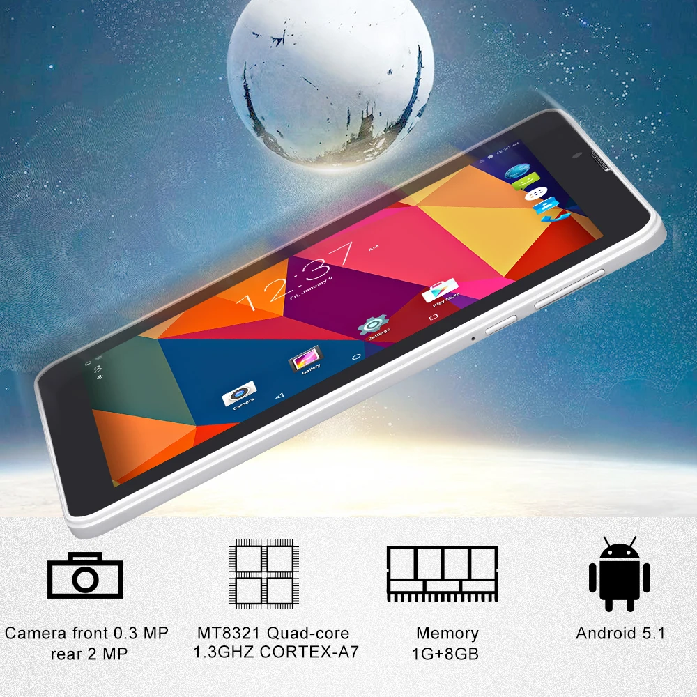 Yuntab 7 inch E706 3g Tablet PC touch screen 1024*600 Quad Core Cortex A7 with Dual Camera and SIM card | Компьютеры и офис