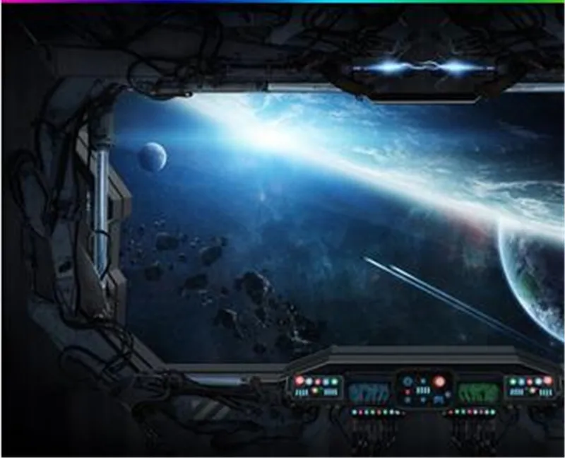 

custom 3d photo wallpaper personality space ship restaurant background wall painting bedroom living room sofa TV background wall