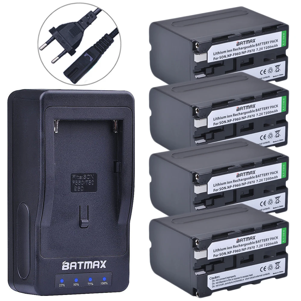 4 шт. сверхбыстрое зарядное устройство для Sony MC1500C F975 F970 F960 F950 190P 198P светодиодный