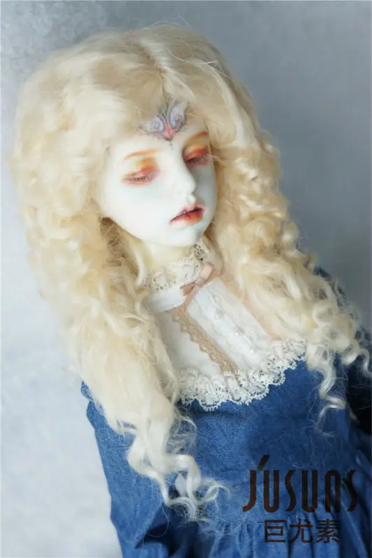JD139 1/3 SD мохер BJD парик длинные MID прощание вьющиеся кукла парик 8-9 дюймов кукла аксессуары