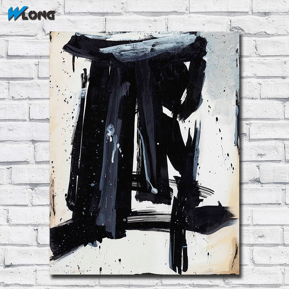 

Картина маслом большого размера franz _ Kline _ study_for_shaft, настенные картины на холсте для гостиной и спальни, без рам, WLONG