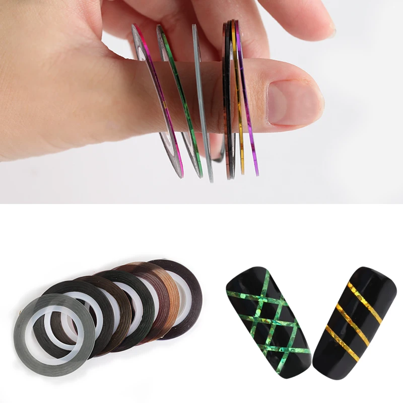 NAILWIND 10 шт. красочные лак для ногтей советы Книги по искусству Чередование ленты