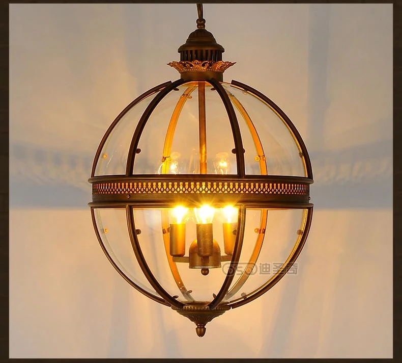 Подвеска из средиземноамериканского сельского стекла-сферсветильник для