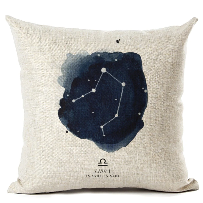 Модный Чехол на подушку с цифровым принтом наволочка синим созвездием домашний