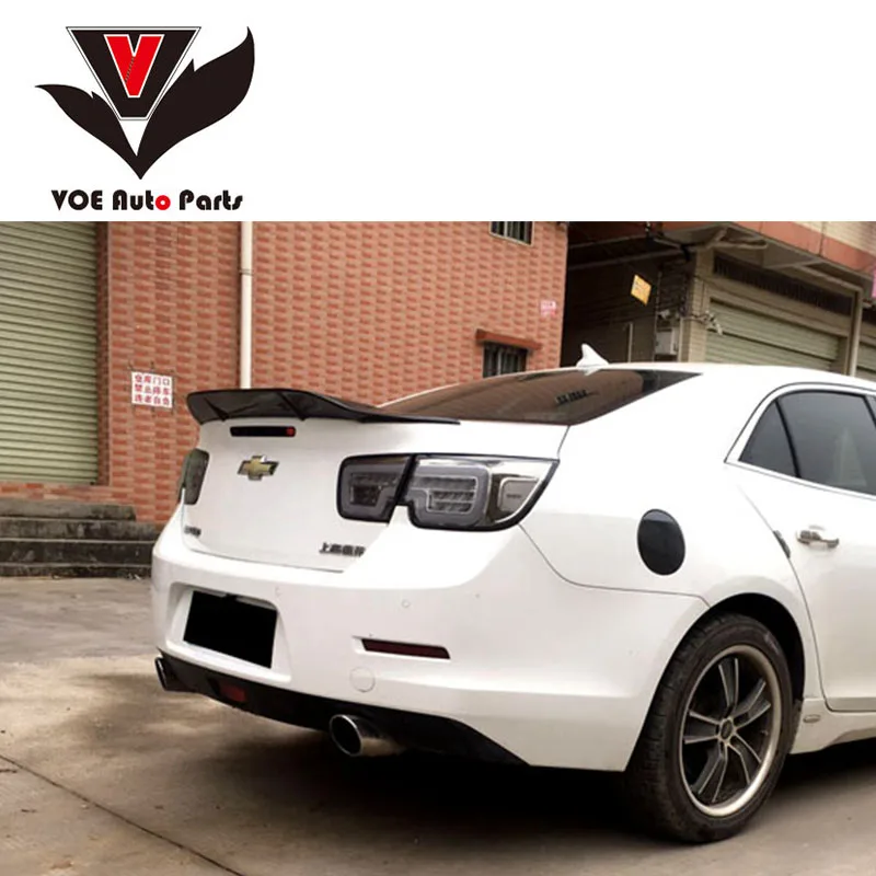 Malibu R style углеродное волокно/FRP спойлер на задний багажник крыло для Chevrolet 2012