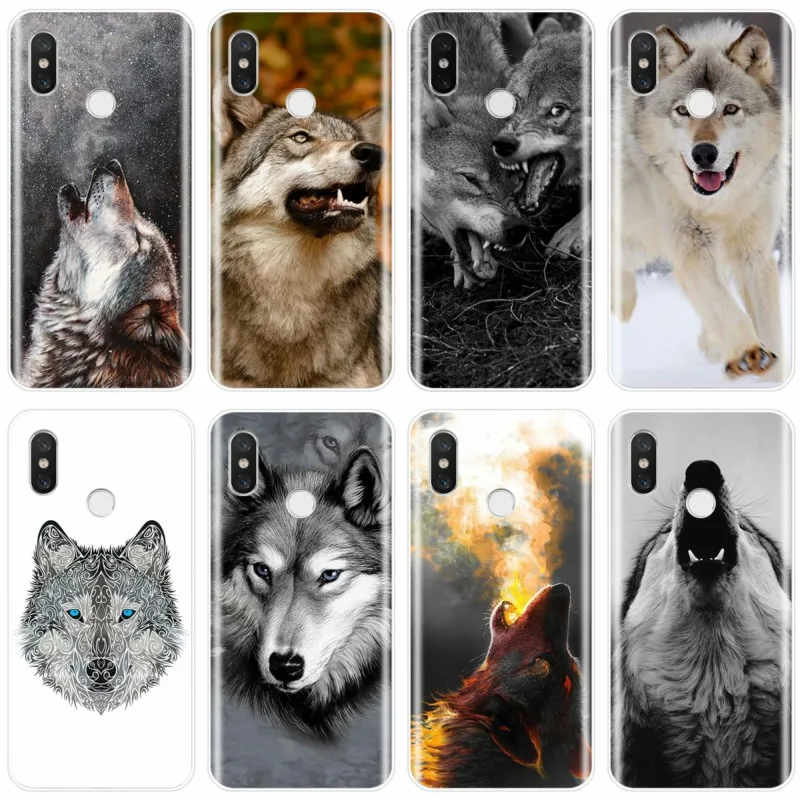 Чехол для телефона Fierce Snow Wolf мягкий силиконовый чехол из ТПУ Для xiaomi 4 4S 5 5C 5S PLUS 6 6X 8