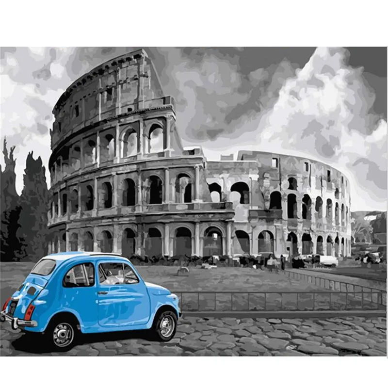 Новинка Colosseum Diy масляной Набор для рисования по номерам настенное художественное изображение домашнее