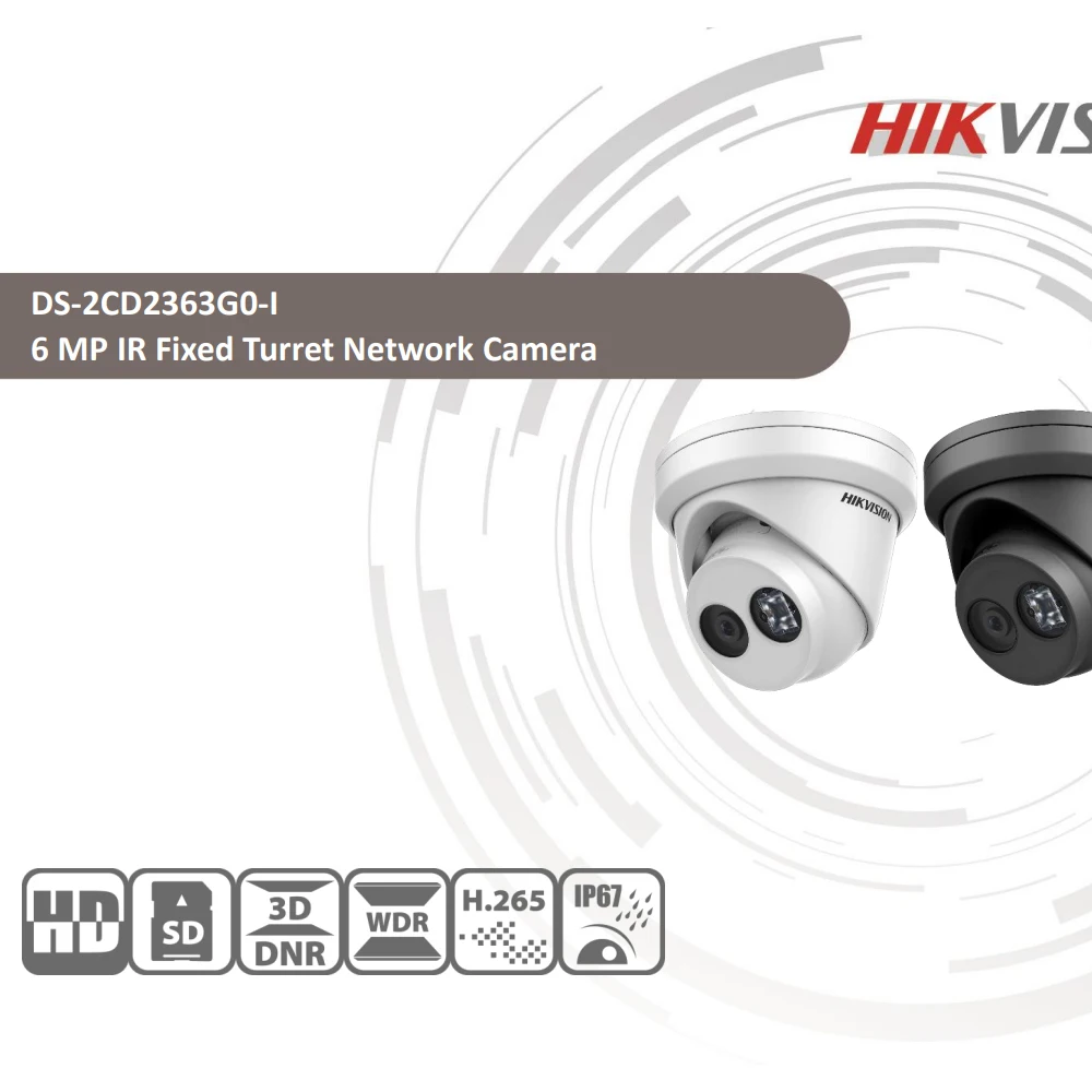 Камера видеонаблюдения Hikvision оригинальная 6-мегапиксельная камера с